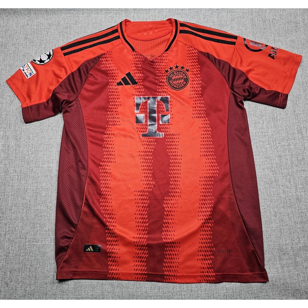 Bayern Munich Jersey Mens Large Red Soccer Adidas Allianz UEFA Patch